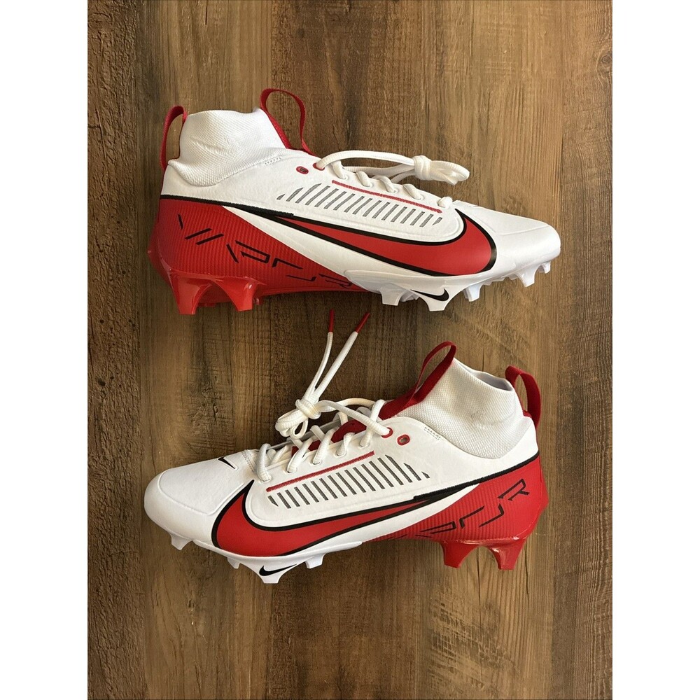 Nike Vapor Edge Pro 360 2 TB White Red Football Cleats Men Size 12 FQ4044-105